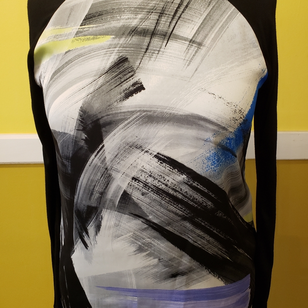Calvin Klein Jeans knit and sheer top